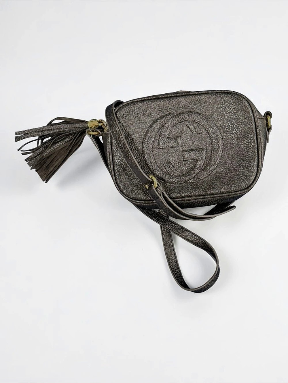 Gucci Vintage Crossbody Bag Interlock logo in black